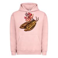 Pigment Salmon cacao beans and flowers Urban Hoodie - AdoDesignShop
