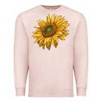 Pale Pink sunflower Premium Sweatshirt - RanaPortraitStore