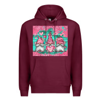 Burgundy valentines day gnomes Premium Hoodie - Jasminsmagicworld