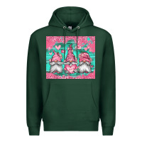 Sports Green valentines day gnomes Premium Hoodie - Jasminsmagicworld
