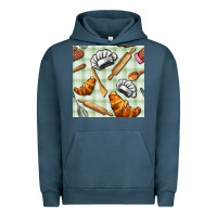 Pigment Midnight Navy chef tools seamless pattern Urban Hoodie - BundleAndBundleShop