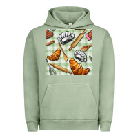 Pigment Oil Green chef tools seamless pattern Urban Hoodie - BundleAndBundleShop