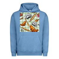 Pigment Pebble Blue chef tools seamless pattern Urban Hoodie - BundleAndBundleShop