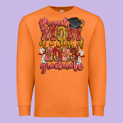 Proud Mom Of A Class Of 2023 Graduate Premium Sweatshirt Designed By Zillion Design Studio