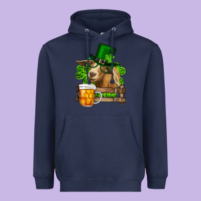 Heavyweight Hoodie St. Patrick's Day Goat And Beer