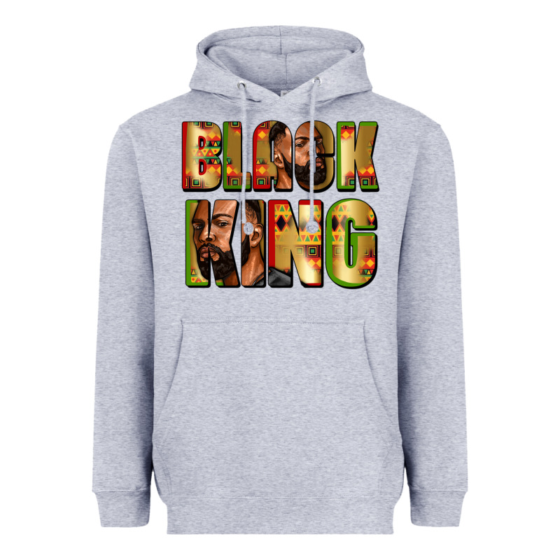 Black King Heavyweight Hoodie by Zillion Design Studio | Teevron