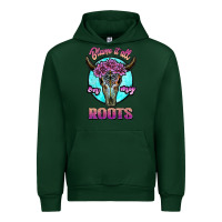 Forest Green blame it all on my roots white Urban Hoodie - JahusDesignShop