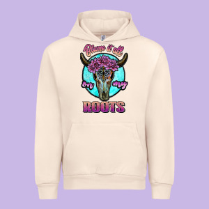 Blame It All On My Roots White Urban Hoodie Designed By Jahusdesignshop
