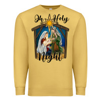 Antique Gold oh holy night holy family Premium Sweatshirt - RanaPortraitStore