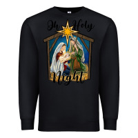Black oh holy night holy family Premium Sweatshirt - RanaPortraitStore