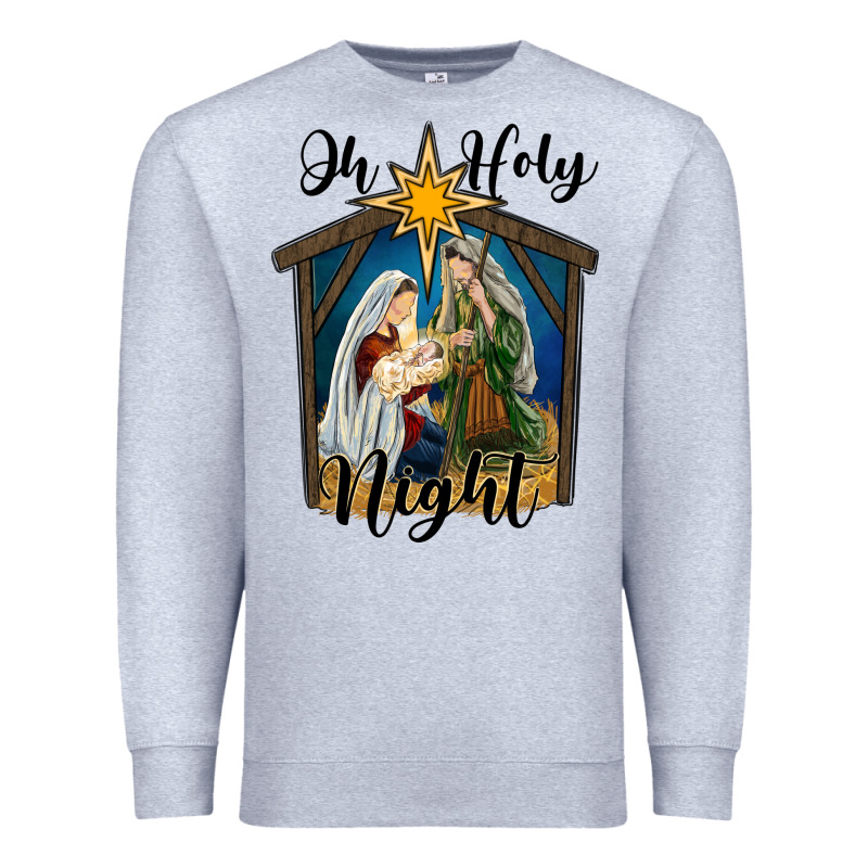 Oh Holy Night Holy Family Premium Sweatshirt by RanaPortraitStore | Teevron