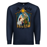 Navy oh holy night holy family Premium Sweatshirt - RanaPortraitStore