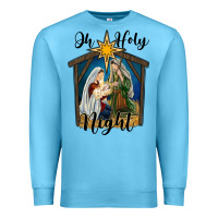 Ocean Blue oh holy night holy family Premium Sweatshirt - RanaPortraitStore
