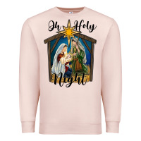 Pale Pink oh holy night holy family Premium Sweatshirt - RanaPortraitStore
