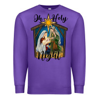 Purple oh holy night holy family Premium Sweatshirt - RanaPortraitStore