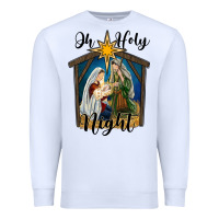 White oh holy night holy family Premium Sweatshirt - RanaPortraitStore