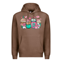 Chestnut valentines day gnomes coffee cups Premium Hoodie - Jasminsmagicworld