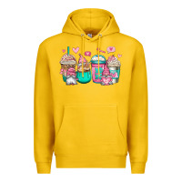 Lemon valentines day gnomes coffee cups Premium Hoodie - Jasminsmagicworld