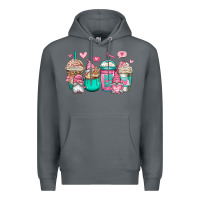 Rock valentines day gnomes coffee cups Premium Hoodie - Jasminsmagicworld