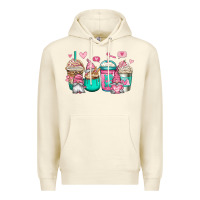 Sandshell valentines day gnomes coffee cups Premium Hoodie - Jasminsmagicworld