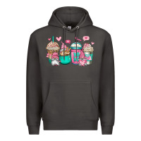 Smoke valentines day gnomes coffee cups Premium Hoodie - Jasminsmagicworld