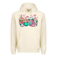 Tofu valentines day gnomes coffee cups Premium Hoodie - Jasminsmagicworld