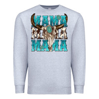 Heather Grey mama mama mama Premium Sweatshirt - texasbilliewilder