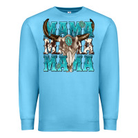 Ocean Blue mama mama mama Premium Sweatshirt - texasbilliewilder