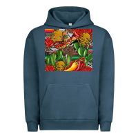 Pigment Midnight Navy mexican cacti Urban Hoodie - Artiststas