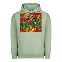 Pigment Oil Green mexican cacti Urban Hoodie - Artiststas