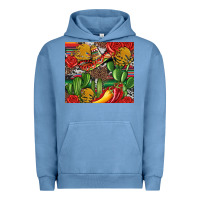Pigment Pebble Blue mexican cacti Urban Hoodie - Artiststas