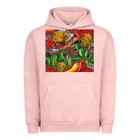 Pigment Salmon mexican cacti Urban Hoodie - Artiststas