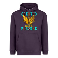 Plum created with a purpose Heavyweight Hoodie - texasbilliewilder