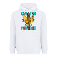 White created with a purpose Heavyweight Hoodie - texasbilliewilder
