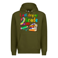 Army Green last day of second grade Premium Hoodie - Artiststas