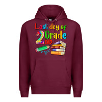 Burgundy last day of second grade Premium Hoodie - Artiststas