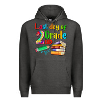 Charcoal Heather last day of second grade Premium Hoodie - Artiststas