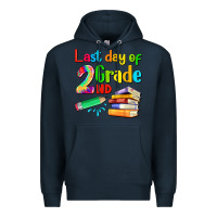 Navy last day of second grade Premium Hoodie - Artiststas