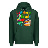 Sports Green last day of second grade Premium Hoodie - Artiststas