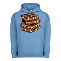 Pigment Pebble Blue nut and chocolate Urban Hoodie - AdoDesignShop