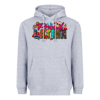 Heather Grey proud latina Heavyweight Hoodie - Zillion Design Studio