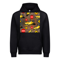 Black asphalt paver seamless pattern Urban Hoodie - BundleAndBundleShop