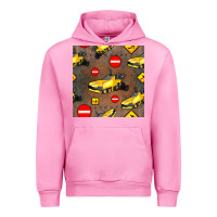 Fuchsia Pink asphalt paver seamless pattern Urban Hoodie - BundleAndBundleShop