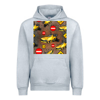 Heather Grey asphalt paver seamless pattern Urban Hoodie - BundleAndBundleShop