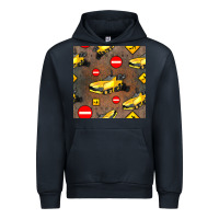 Navy asphalt paver seamless pattern Urban Hoodie - BundleAndBundleShop