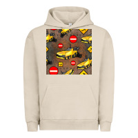 Pigment French Oak asphalt paver seamless pattern Urban Hoodie - BundleAndBundleShop