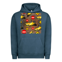 Pigment Midnight Navy asphalt paver seamless pattern Urban Hoodie - BundleAndBundleShop