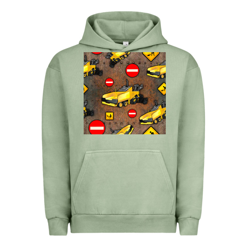 Asphalt Paver Seamless Pattern Urban Hoodie by BundleAndBundleShop | Teevron