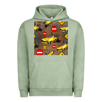 Pigment Oil Green asphalt paver seamless pattern Urban Hoodie - BundleAndBundleShop