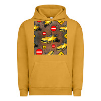 Pigment Peanut Butter asphalt paver seamless pattern Urban Hoodie - BundleAndBundleShop